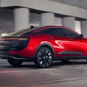 2026 Toyota Crown Finish Line Red in motion