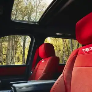 2026 Toyota Sequoia Cockpit Red front row interior