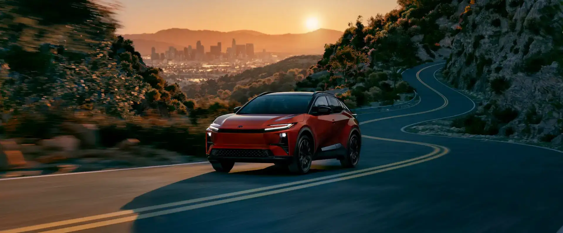 2026 Toyota C-HR in Motion on Winding Road