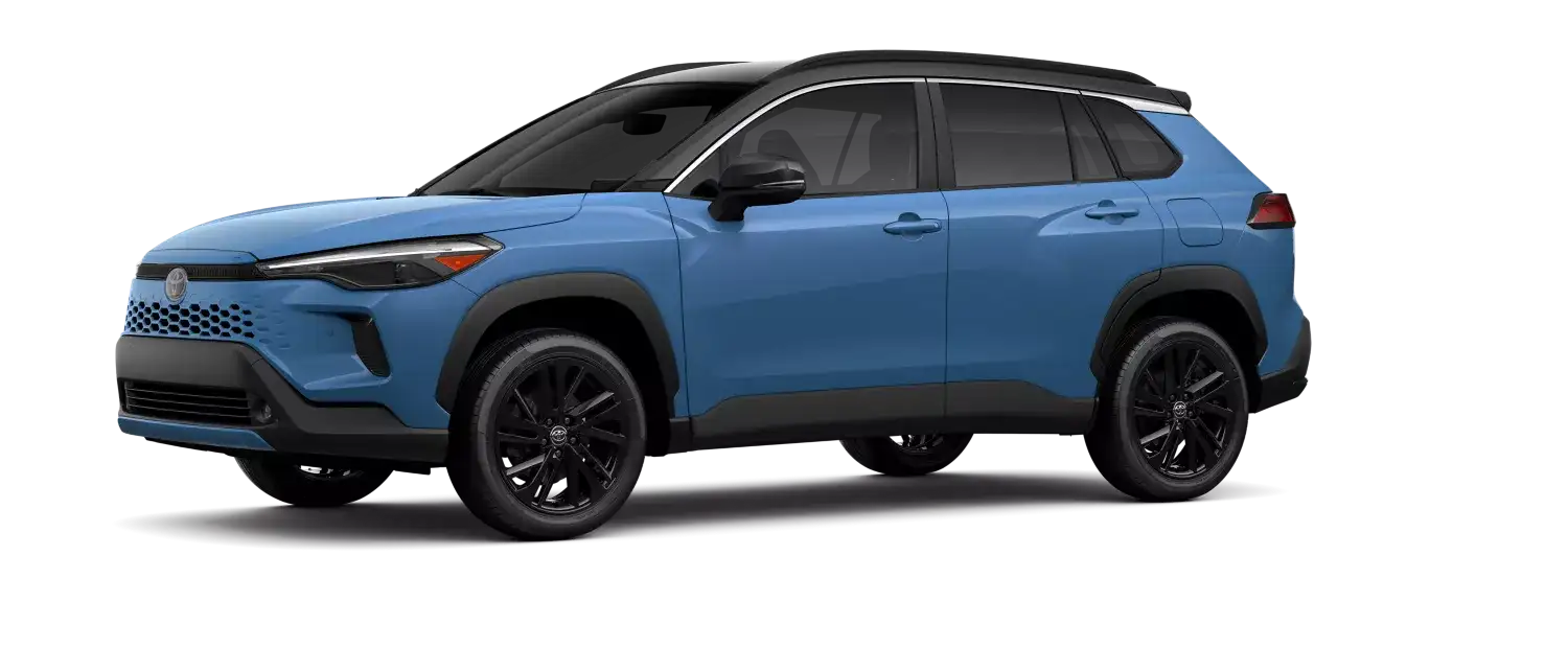 2026 Toyota Corolla Cross Hybrid Cavalry Blue with Jet Black Roof