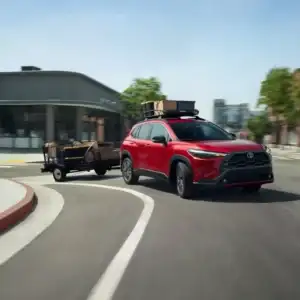 2026 Toyota Corolla Cross Hybrid Towing Small Trailer