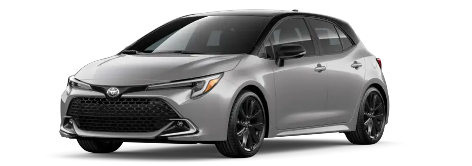 2026 Toyota Corolla Hatchback Classic Silver Metallic with Midnight Black Metallic Roof