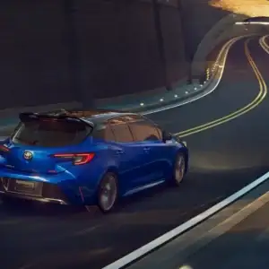 2026 Toyota Corolla Hatchback on Winding Road