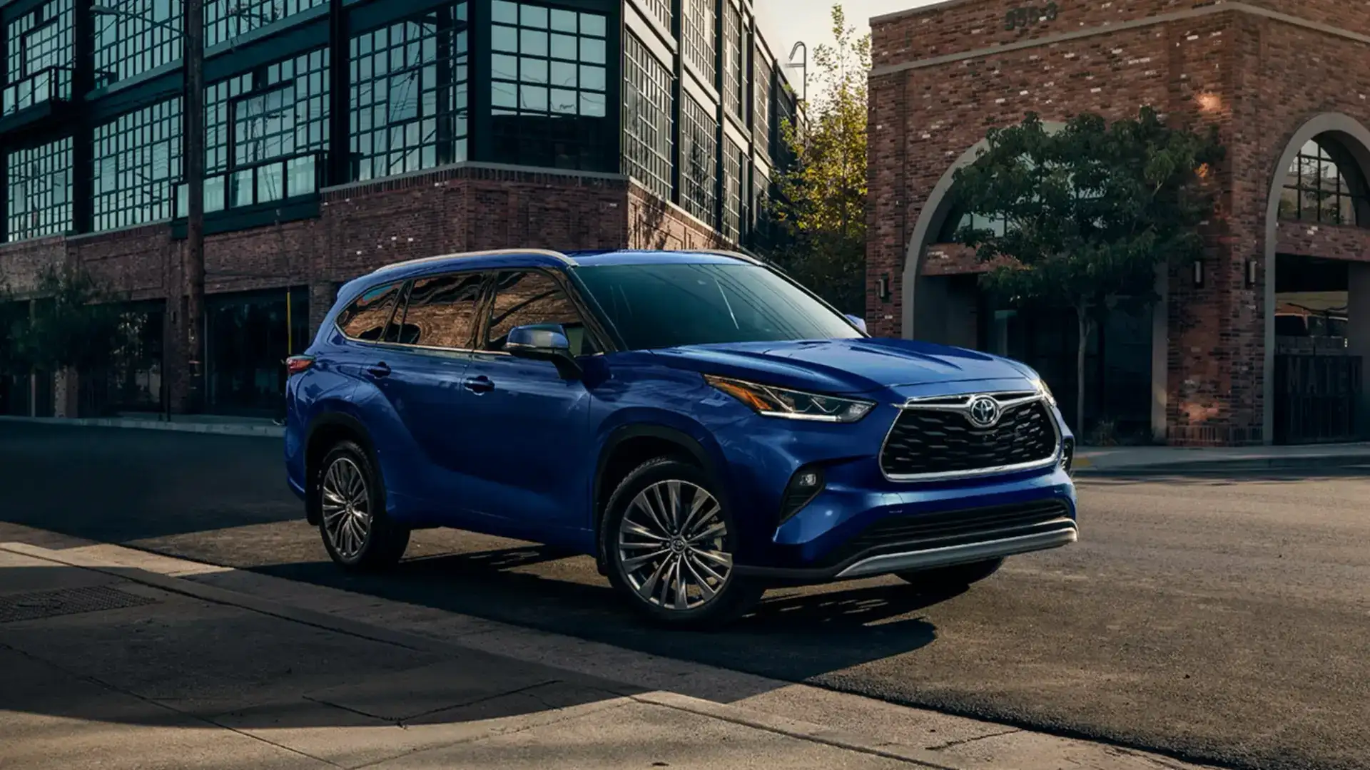 2026 Toyota Highlander Driving through the City