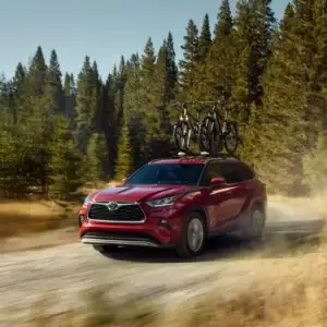 2026 Toyota Highlander Hybrid with Bikes on Roof