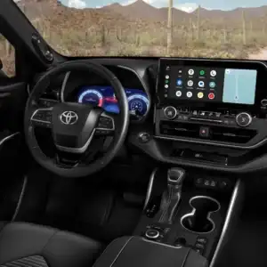 2026 Toyota Highlander Steering Wheel and Infotainment Display
