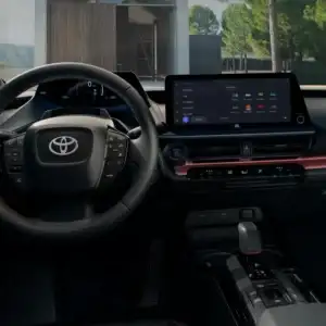 2026 Toyota Prius PHEV Steering Wheel and Infotainment Screen