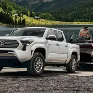 2026 Toyota Tacoma Pulling Boat out of Water