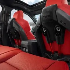 2026 Toyota Tacoma TRD Seats in Cockpit Red Trim