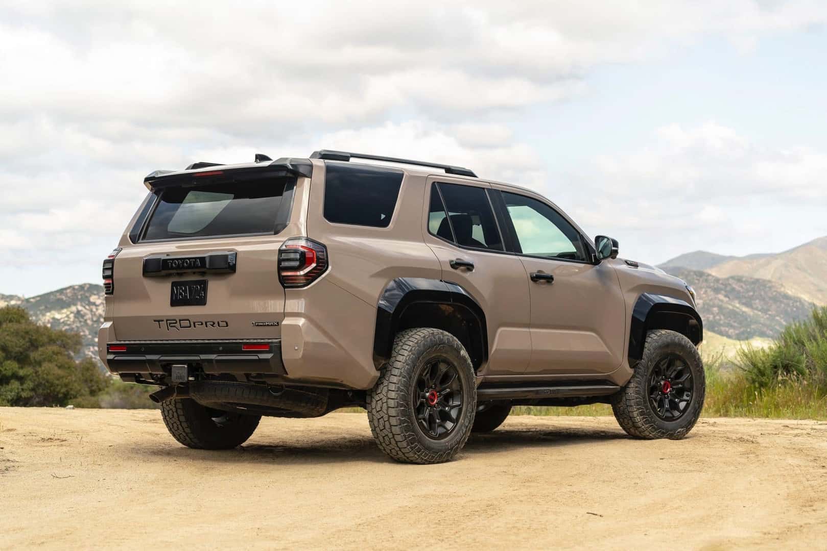 The Impressive Back Exterior Of The Obstacle Overcomer: The Toyota 4Runner TRD Pro In Mudbath Paint Color