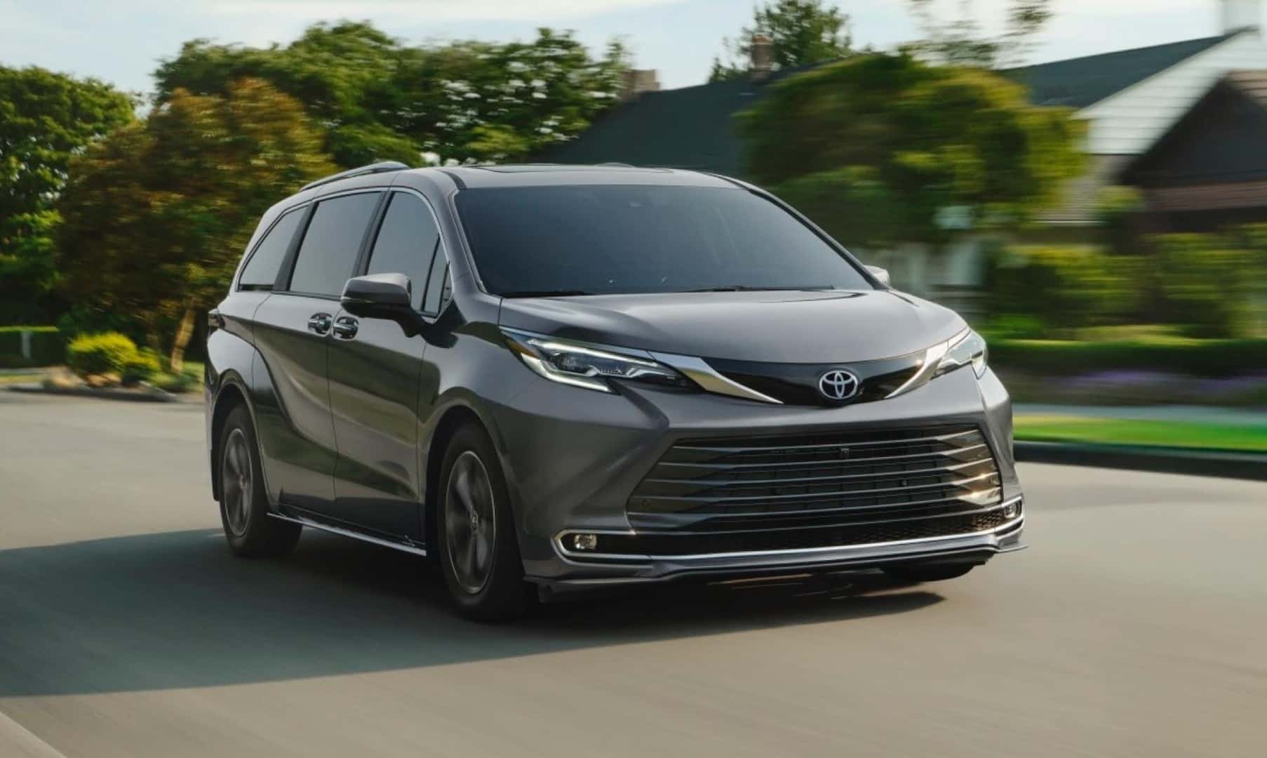 2026 Toyota Sienna Platinum Front View Driving
