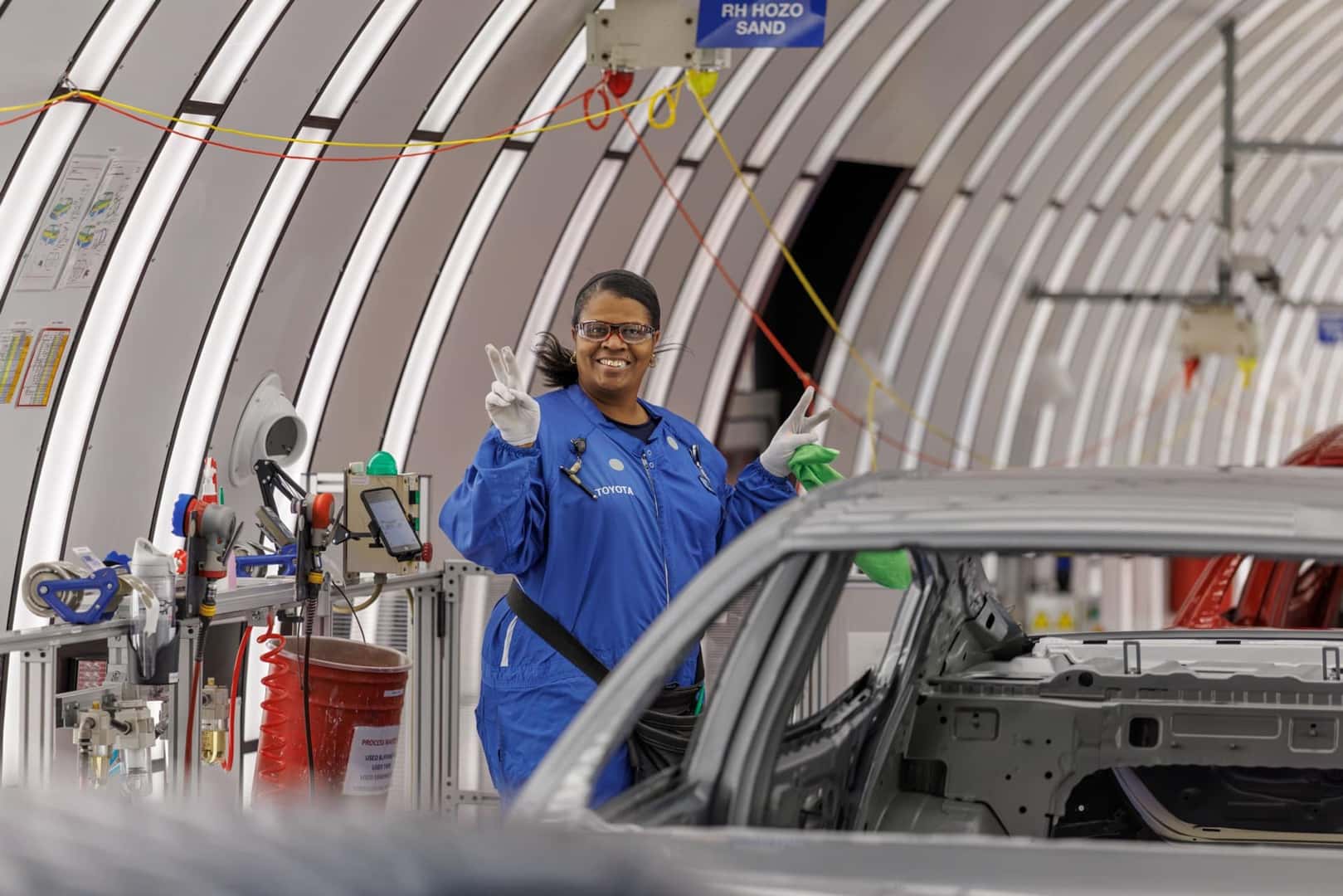 Toyota Employee in Manufacturing Production Plant