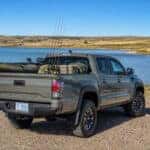 2026 Toyota Tacoma loaded with kayak and fishing gear at Pickerel Lake Recreation Area in northeastern South Dakota