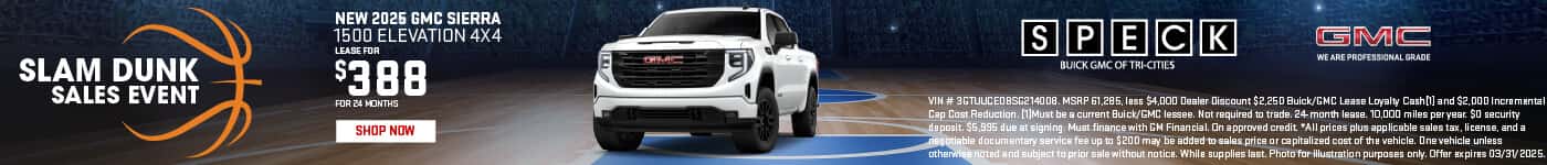 new 2025 gmc sierra 1500 elevation lease special speck pasco