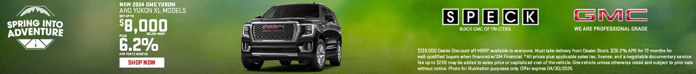 get $8000 off msrp on a new 2024 gmc yukon