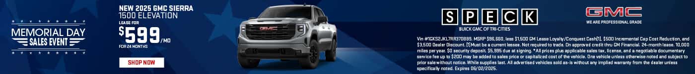new 2025 gmc sierra 1500 elevation lease special
