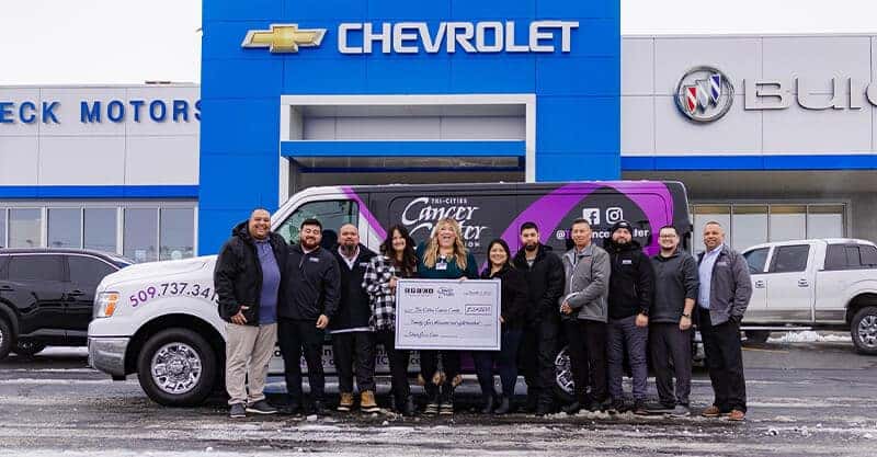 cancer center donation check