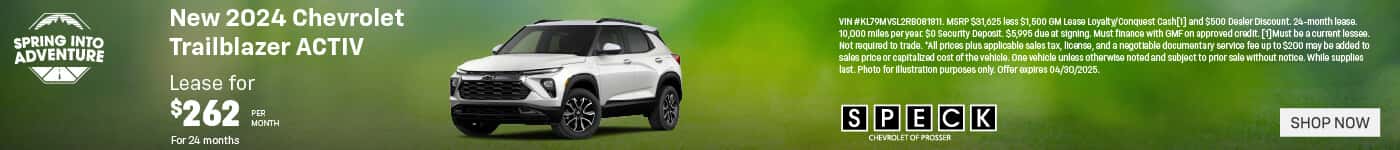 new 2024 chevrolet trailblazer lease special