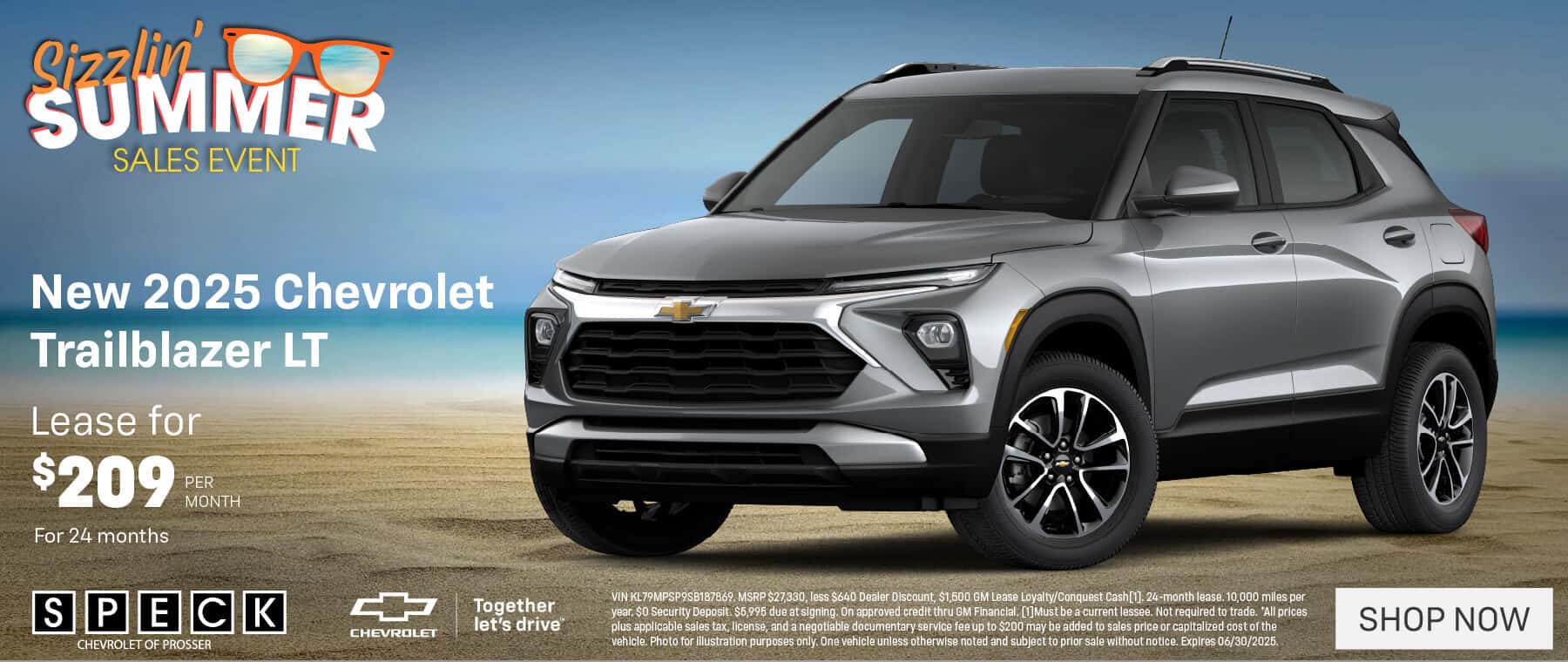 new 2025 chevrolet trailblazer lease special
