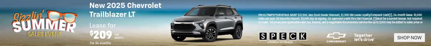 new 2025 chevrolet trailblazer lease special