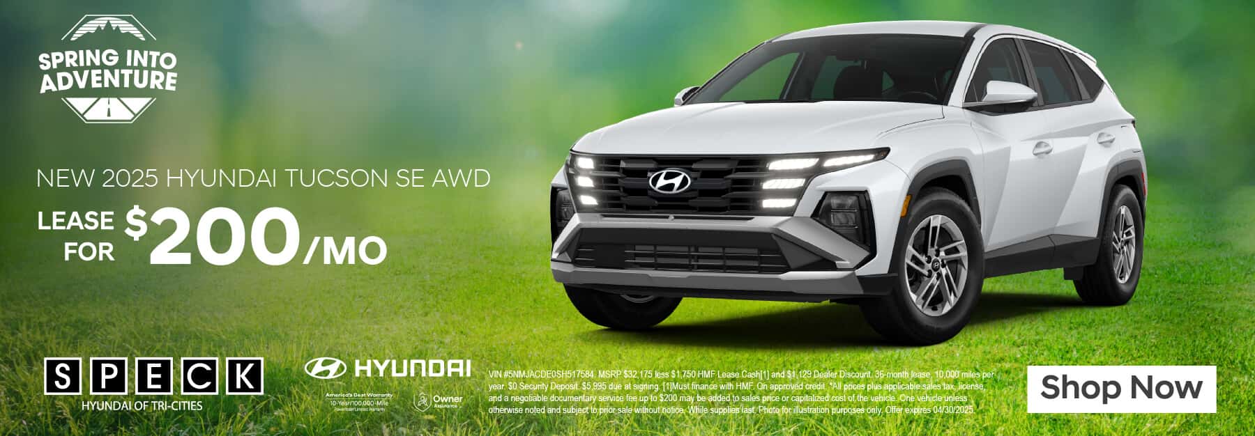 new 2025 hyundai tucson lease special