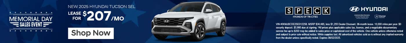new 2025 hyundai tucson lease special