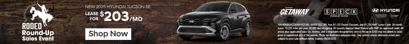 new 2025 hyundai tucson lease special