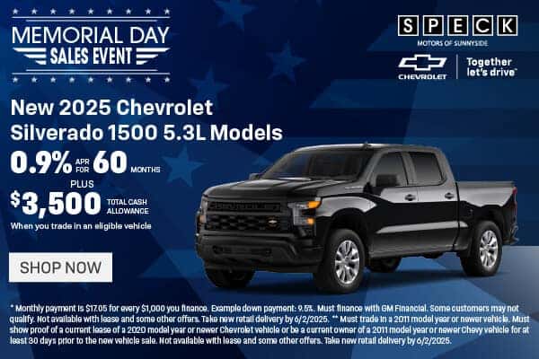New 2025 Chevrolet Silverado 1500 5.3L Models