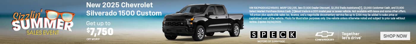 new 2025 chevrolet silverado 1500 custom special