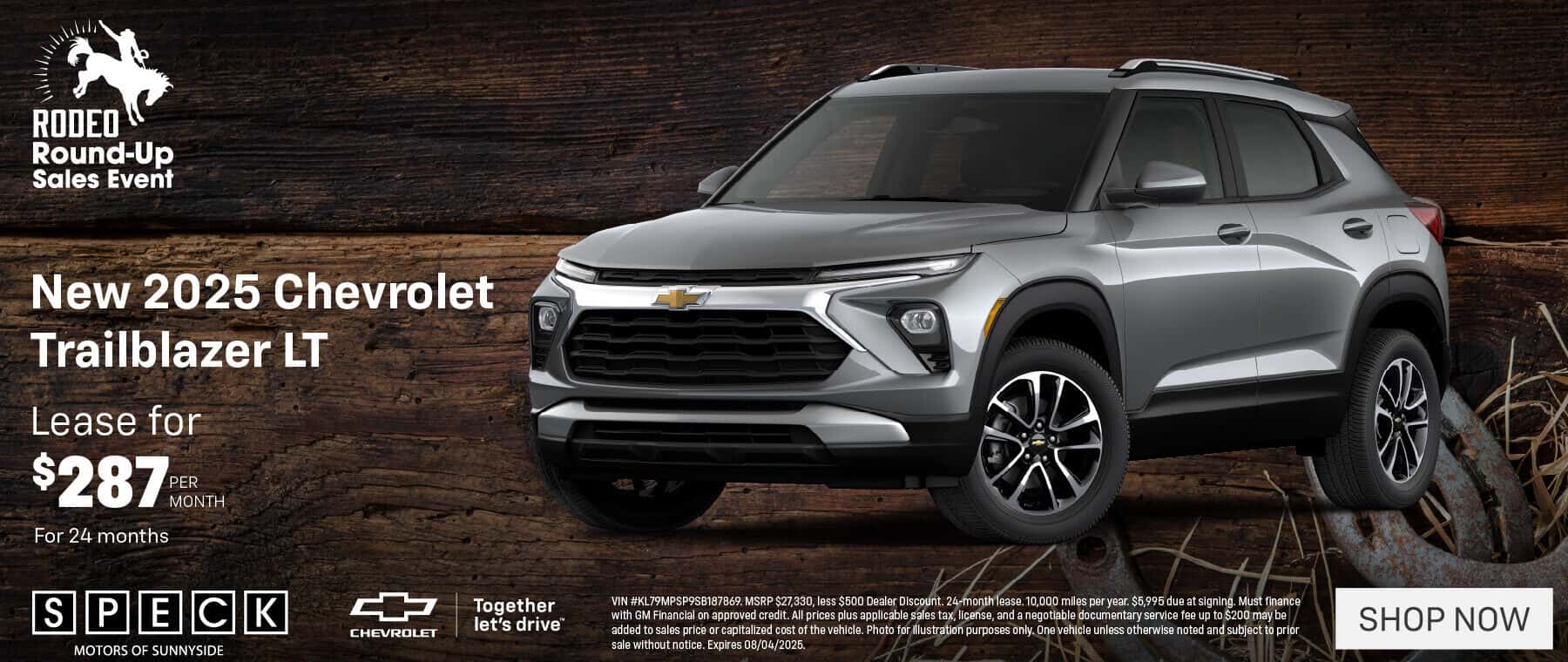 new 2025 chevrolet trailblazer lease special