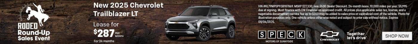 new 2025 chevrolet trailblazer lease special