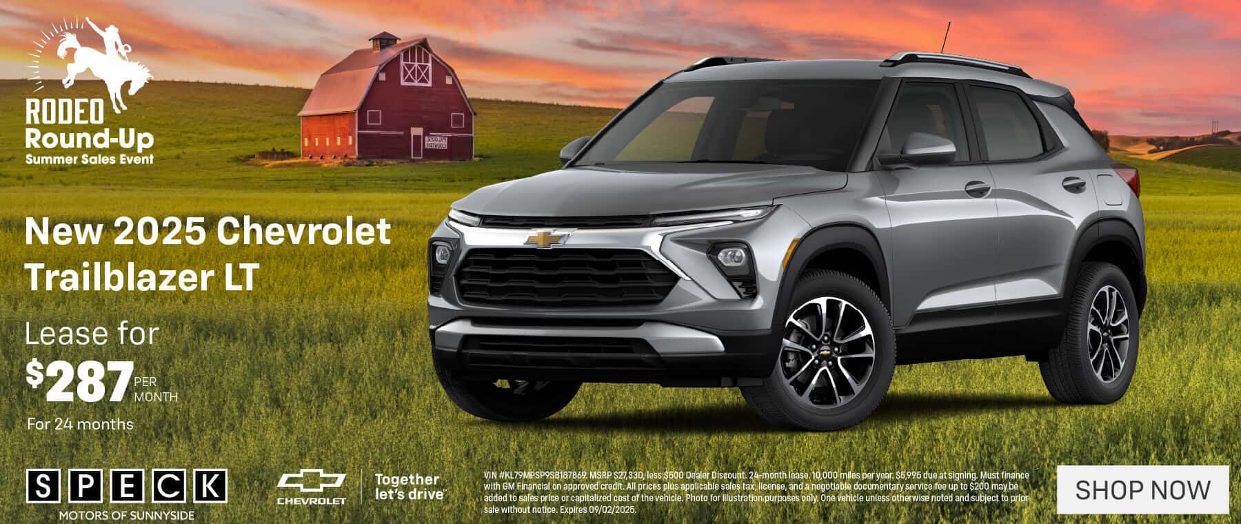 2025 chevrolet trailblazer lease special
