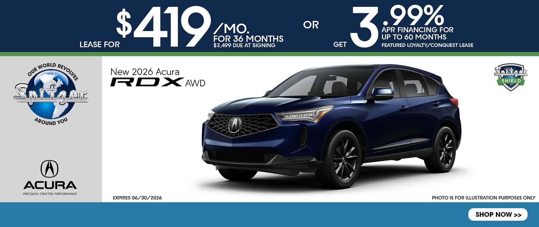 06.2026_2026 Acura RDX_Lease for $419 for 36 mo OR 3.99% for 60 mo