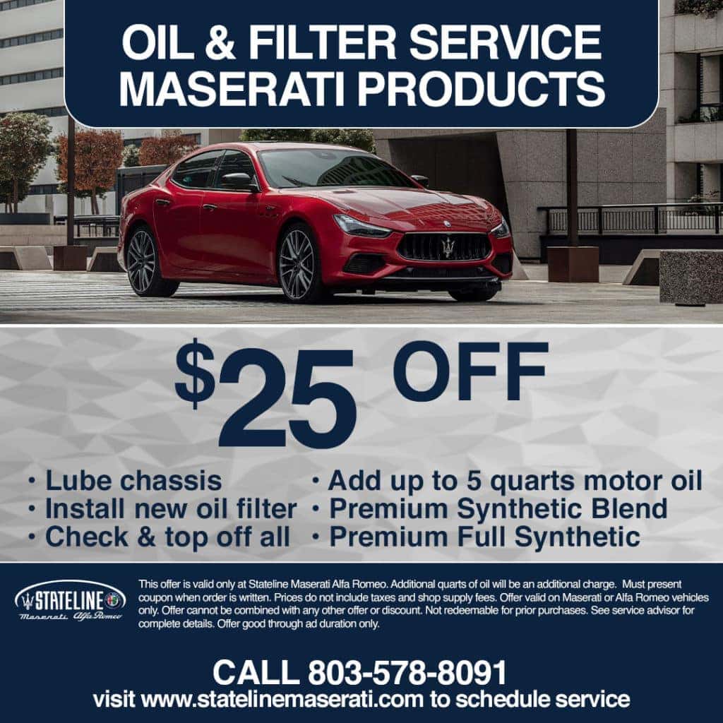 Auto Service Specials Stateline Maserati near Charlotte