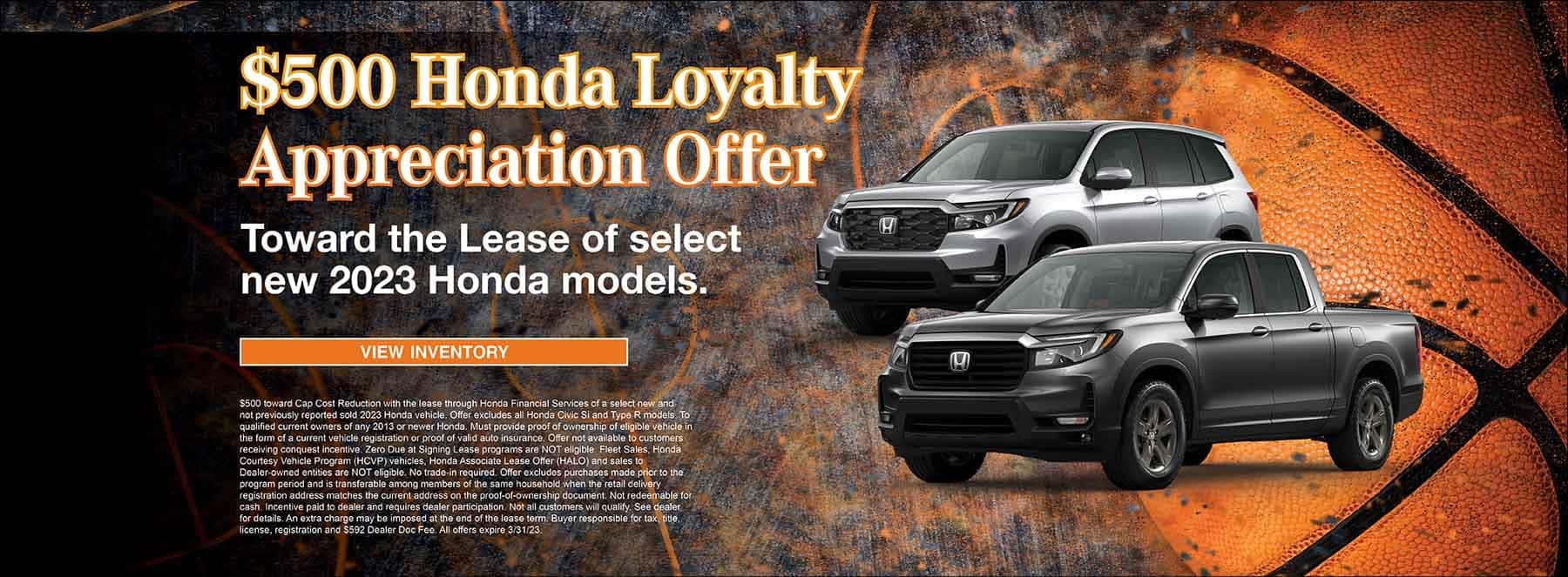 March '23 Sales - Honda Loyalty