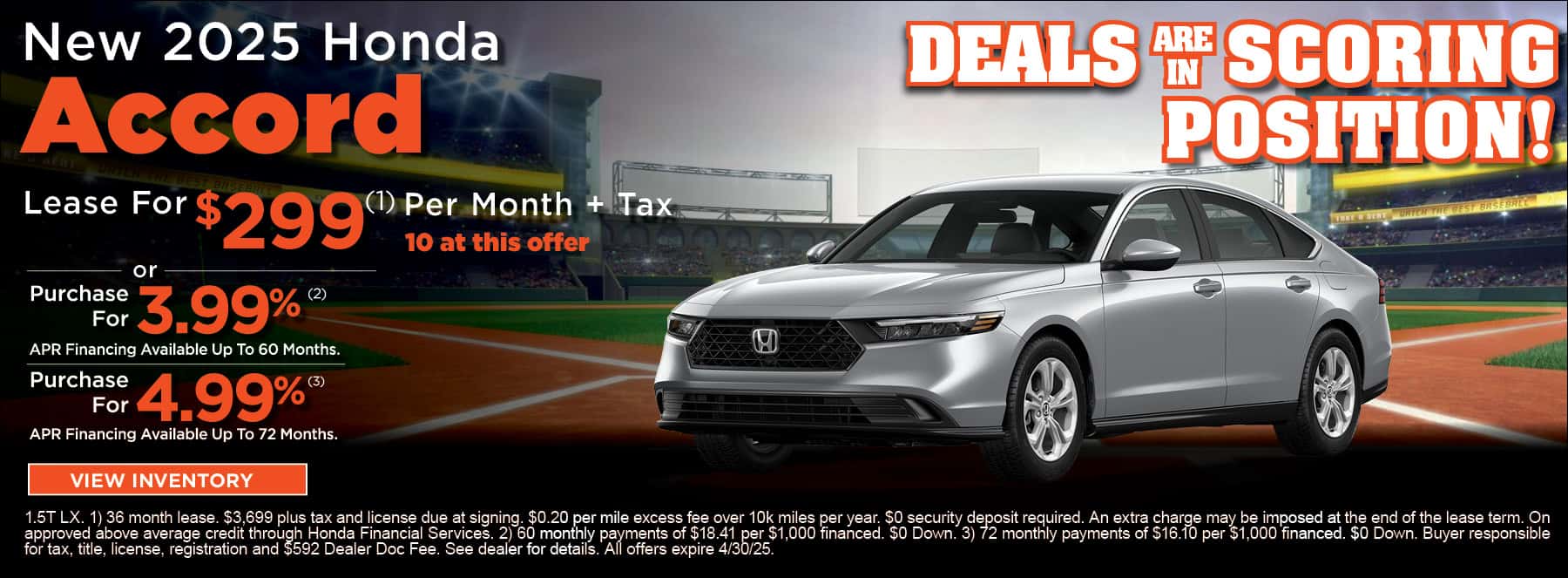 April Accord Offer
