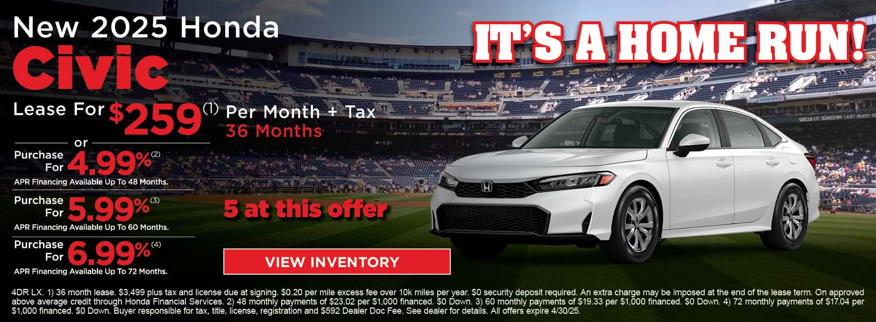 April Civic Offer
