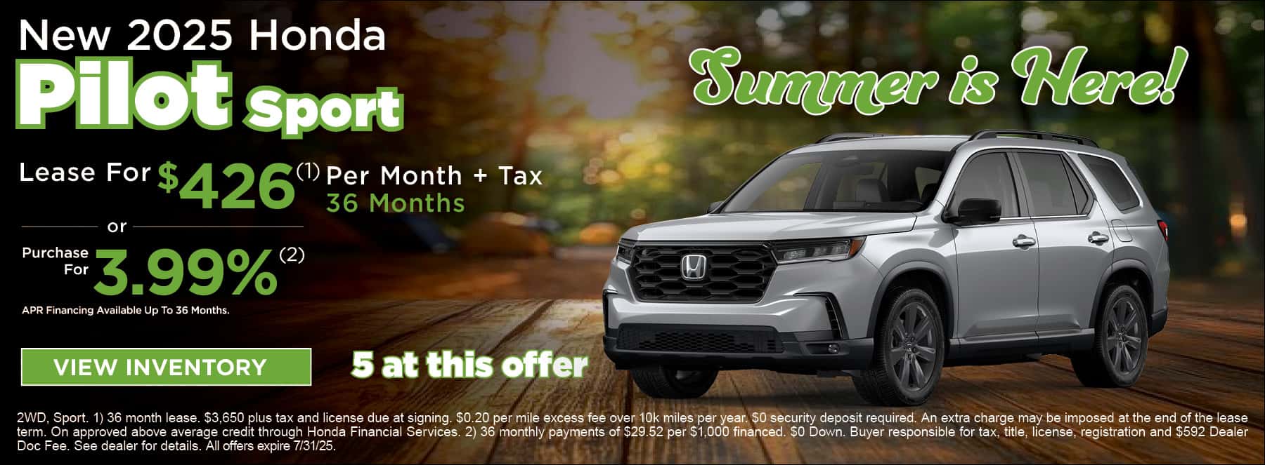 July Pilot Offer
