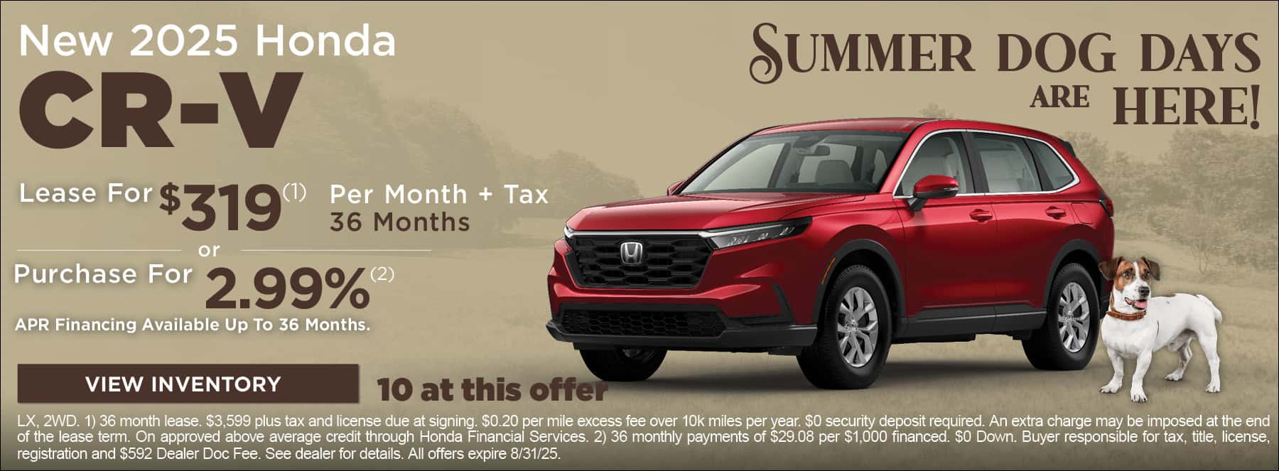 CRV Lease August 2025