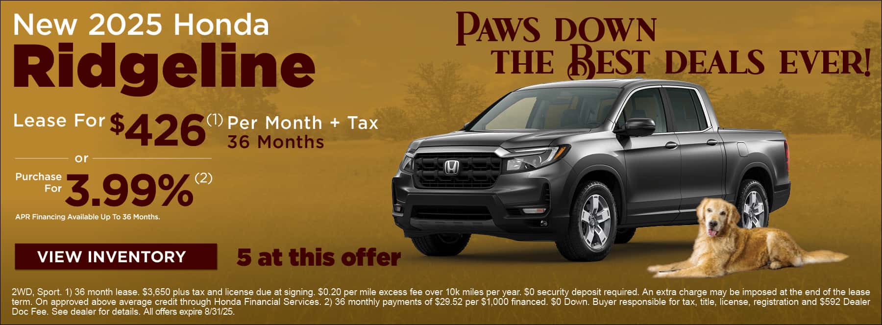 Ridgeline Lease August 2025