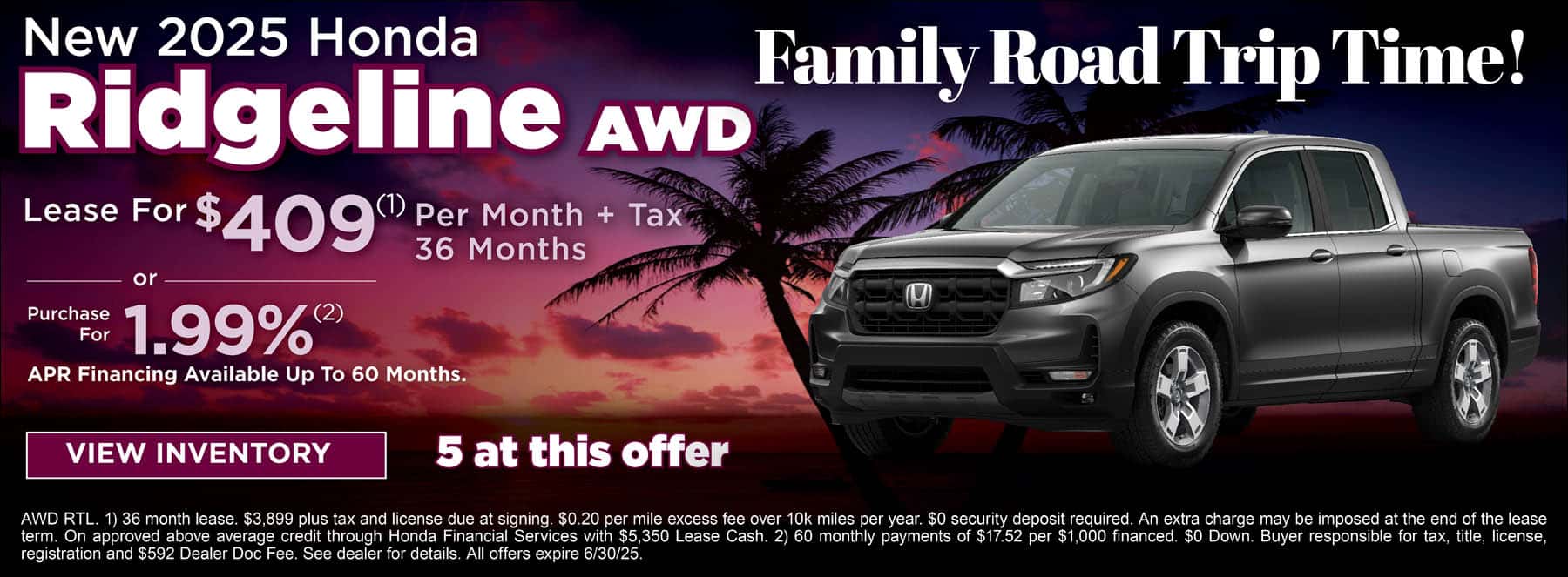 Ridgeline Lease 2025