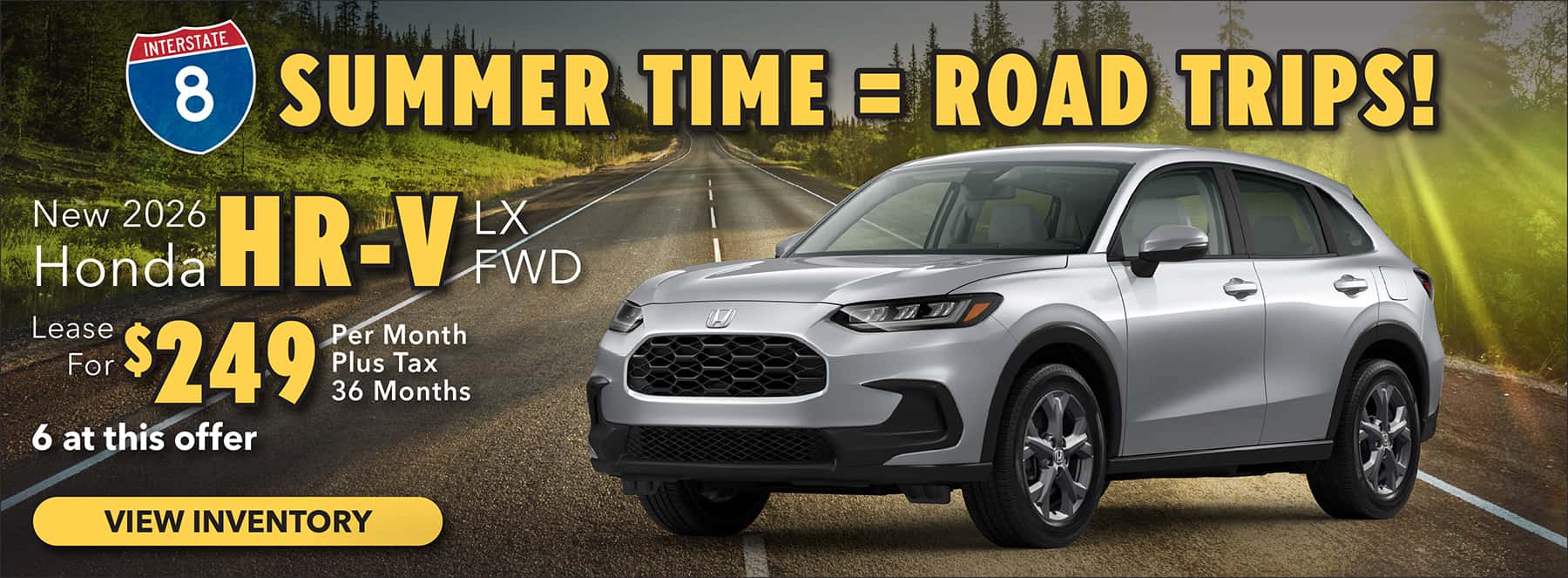 Summer time = Road trips HR-V offer