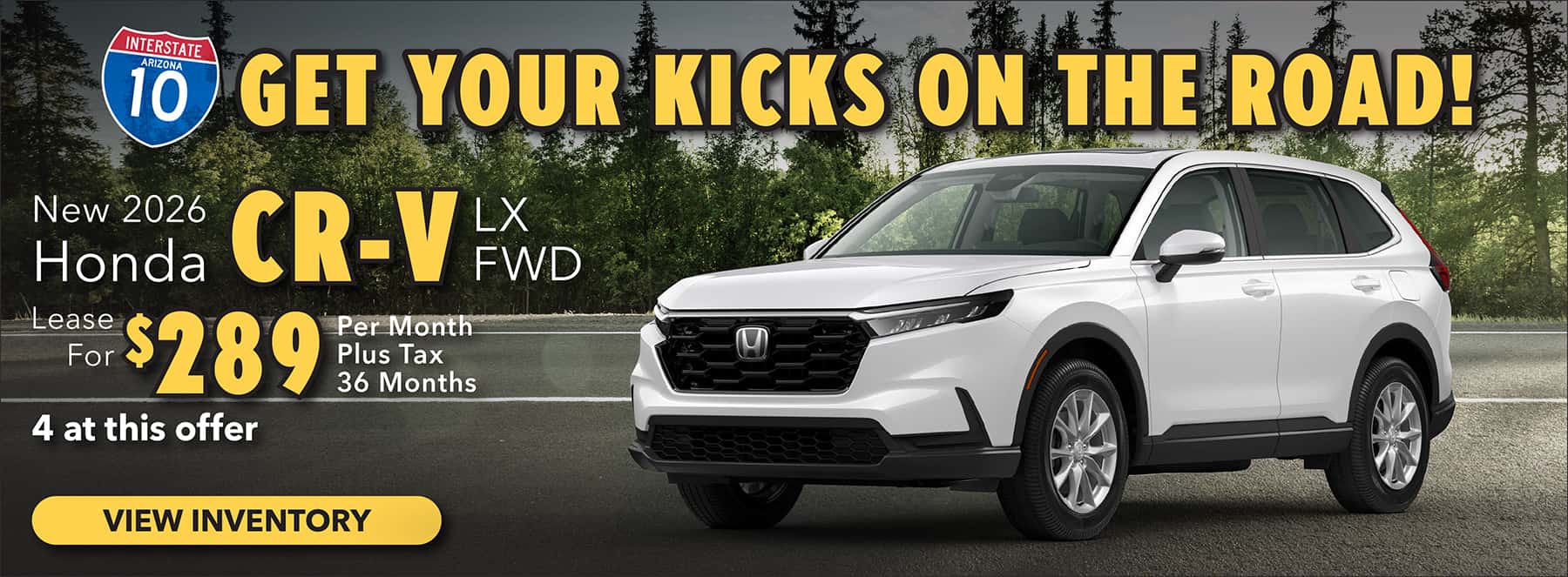Get your kicks on the road CR-V offer