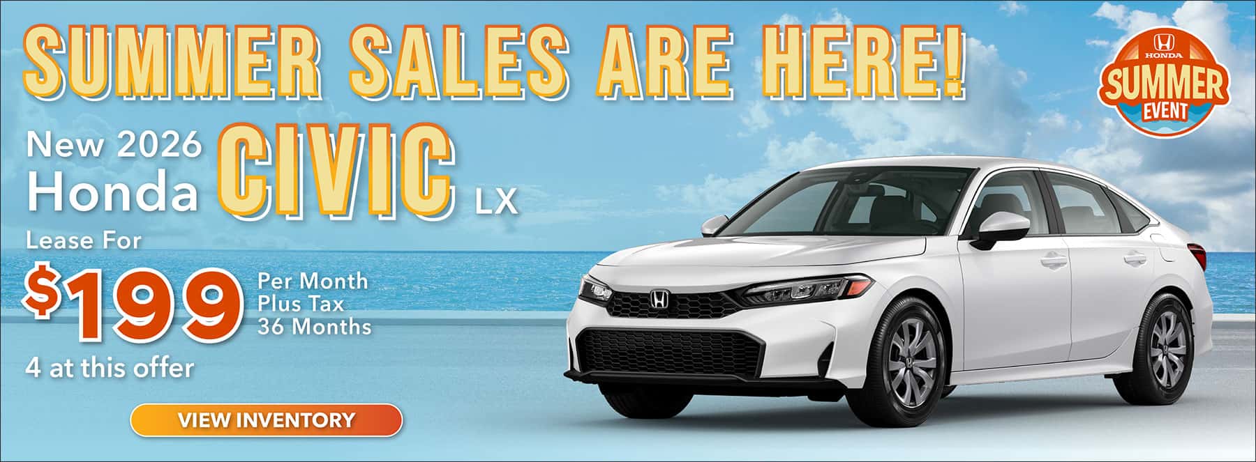 Summer Sales are Here Civic Offer