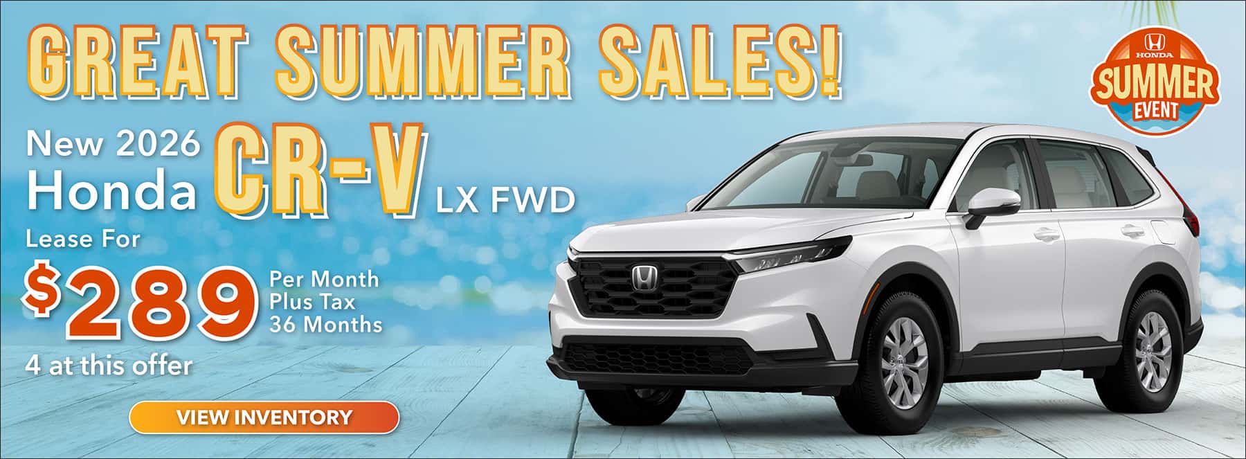 Great Summer Sales CR-V Offer