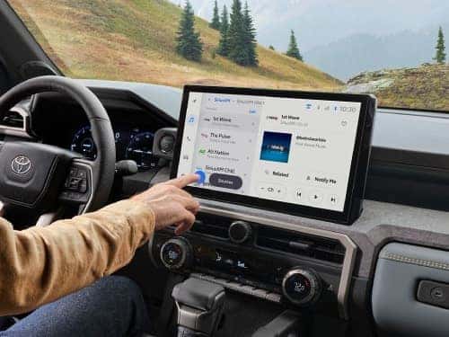 2024 Toyota Tacoma view of usage of touchscreen display