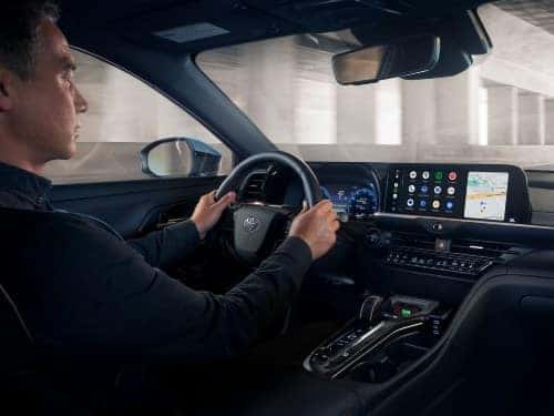 2024 Toyota Crown interior view of man driving