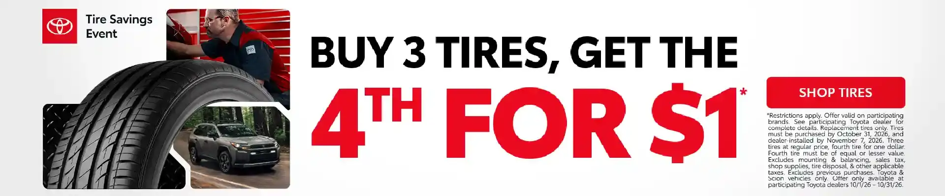 Buy 3 Get 1 Toyota Tire Sale
